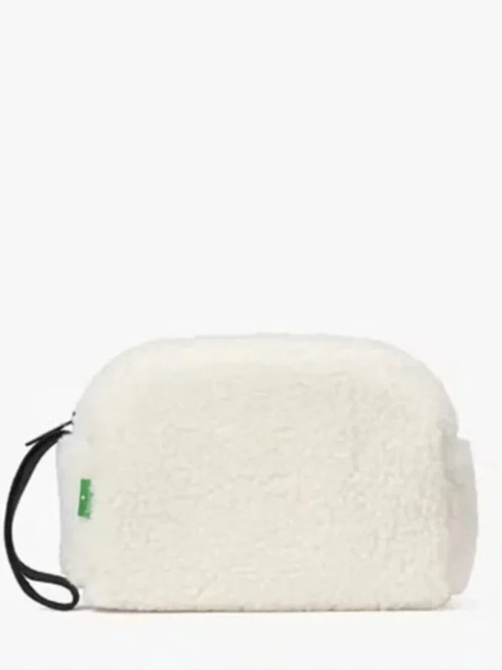 Kate Spade Faux Sherpa Cosmetic Bag/ Makeup Travel Pouch Wristlet